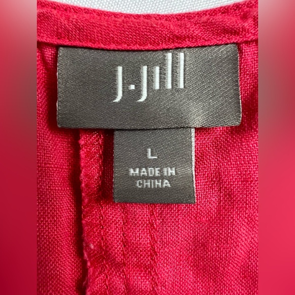 J. Jill Scoop Neck Sleeveless Linen Dress - Picture 7 of 9